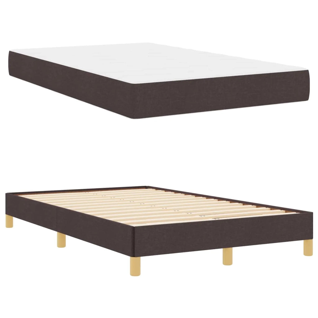 Letto a molle con materasso Marrone Scuro 120 x 200 cm Tessuto 3398559