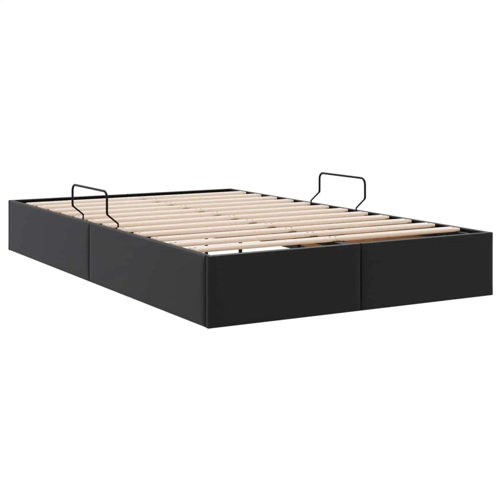 Letto ottomano Nero 120 x 190 cm Pelle Sintetica 3442762