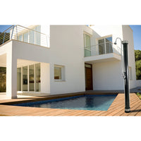 Doccia Solare da Giardino 28L Miscelatore e Lavapiedi ATI Docce N Grigio Antracite