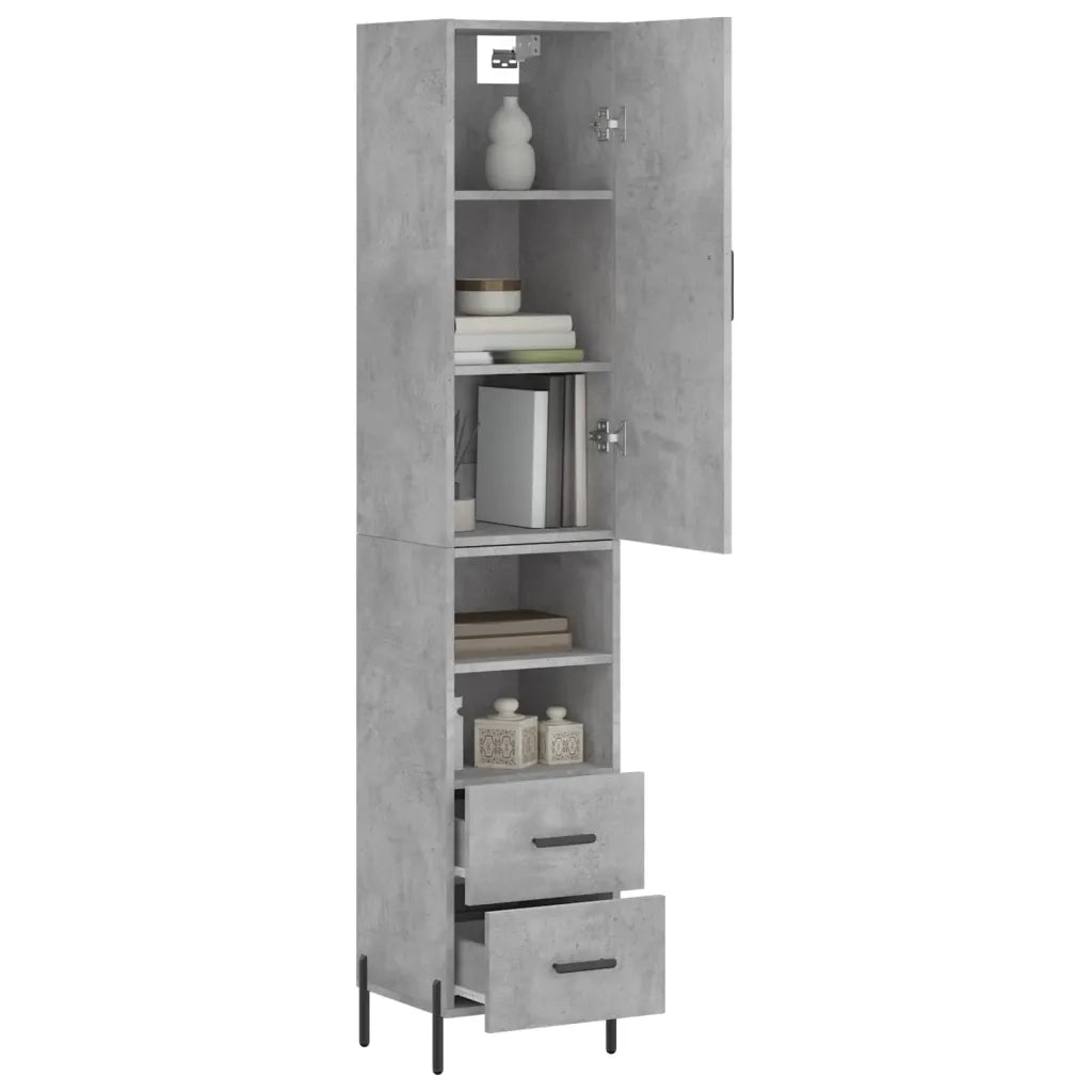 Credenza Grigio Cemento 34,5x34x180 cm in Legno Multistrato 3198925