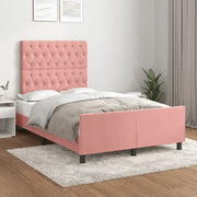 Giroletto senza Materasso Rosa 120x190 cm Velluto