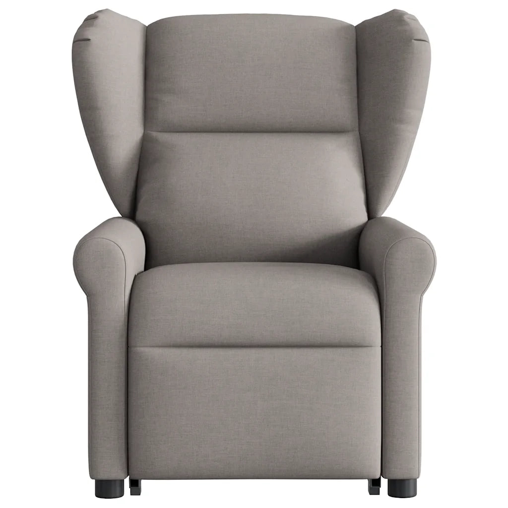 Poltrona Alzapersona Reclinabile Elettrica Tortora in Tessuto 3303401