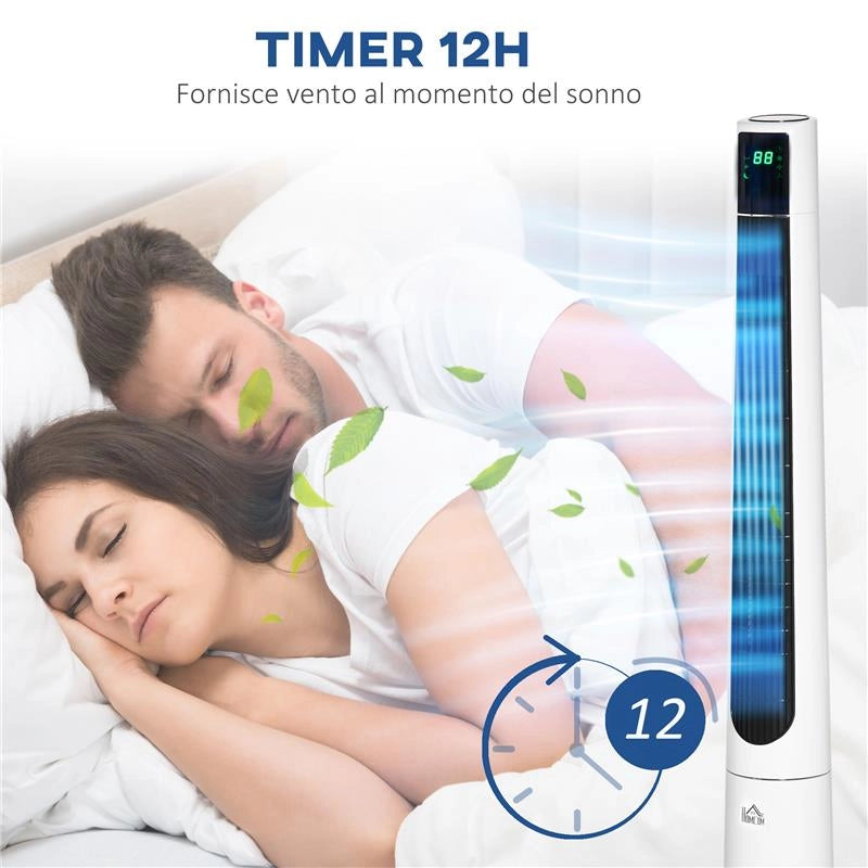 VENTILATORE A TORRE 50W A 3 MODALITÀ E 3 VELOCITÀ CON TIMER DA 12H, IN ABS, Ø32X118.2 CM, BIANCO