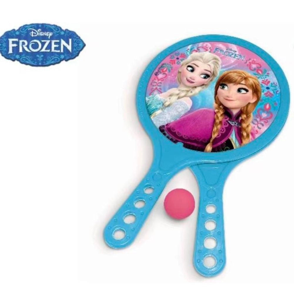 Trade Shop - Racchettoni Da Spiaggia Mare Frozen Disney Con Pallina Giocattolo Per Bambini -