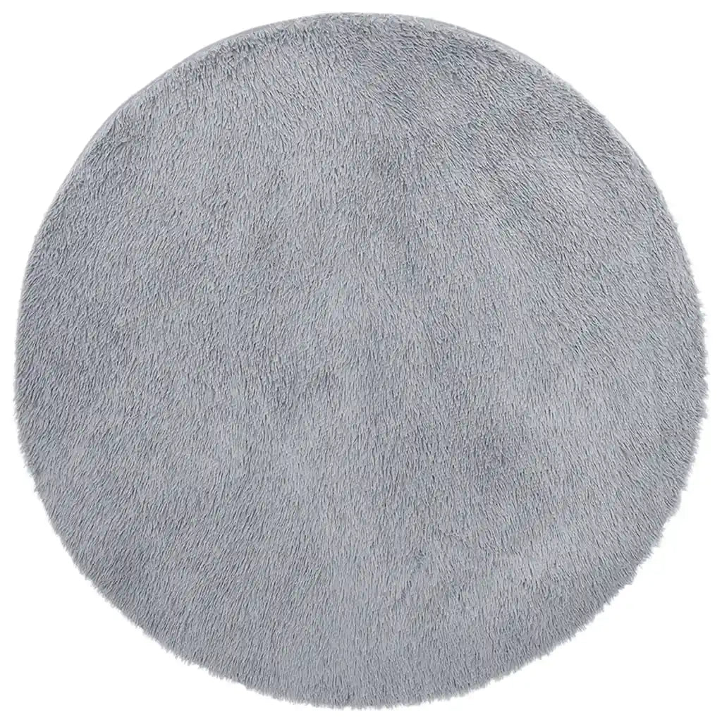 Tappeto Shaggy a Pelo Lungo NAVARRA Grigio Chiaro 200x200 cm 4102922