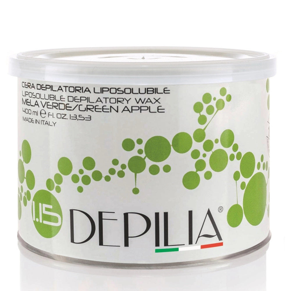 Trade Shop - Barattolo Cera Depilatoria Liposolubile Mela Verde 1.15 400ml Ceretta Depila -