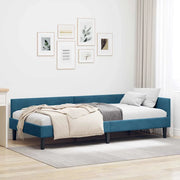 vidaXL Struttura del letto ad angolo con testiera Blu 90 x 190 cm