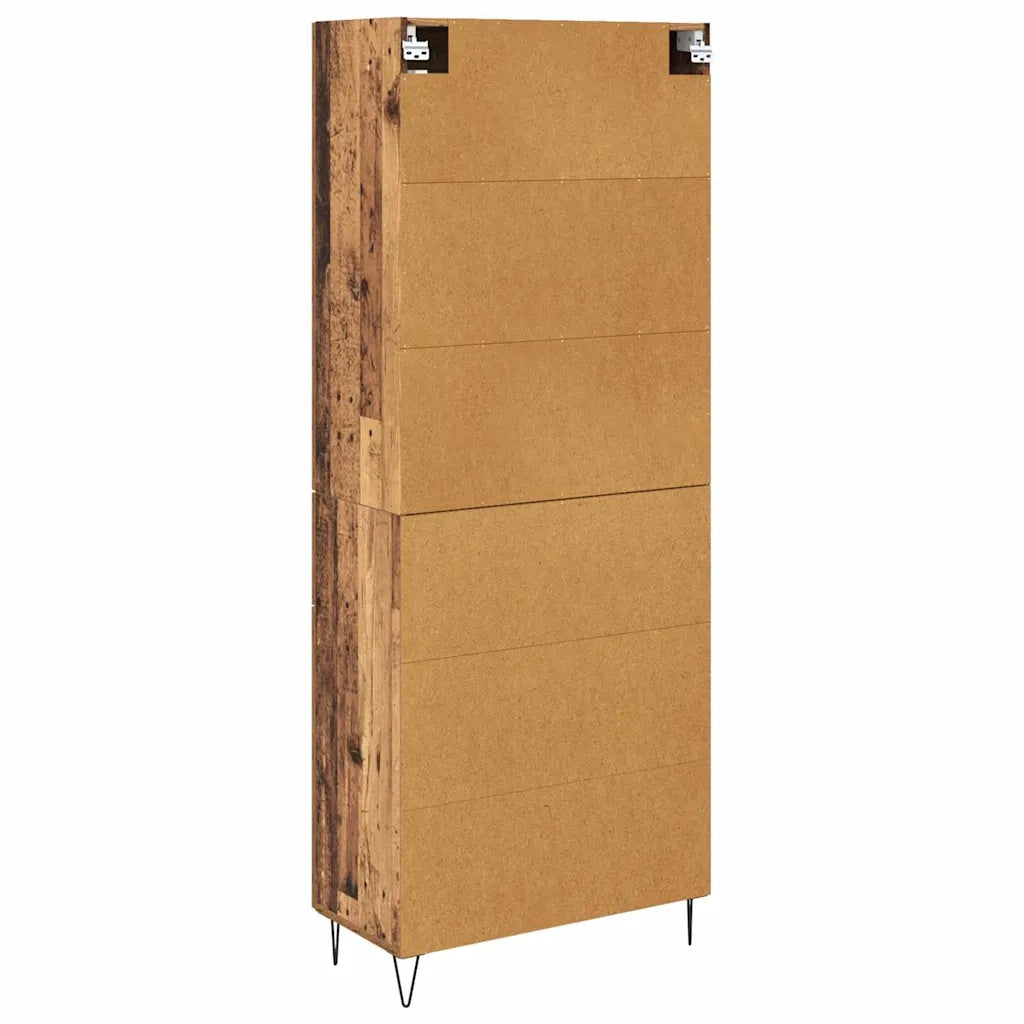 Credenza 2 pcs Legno vecchio Legno ingegnerizzato e vetro 3415745
