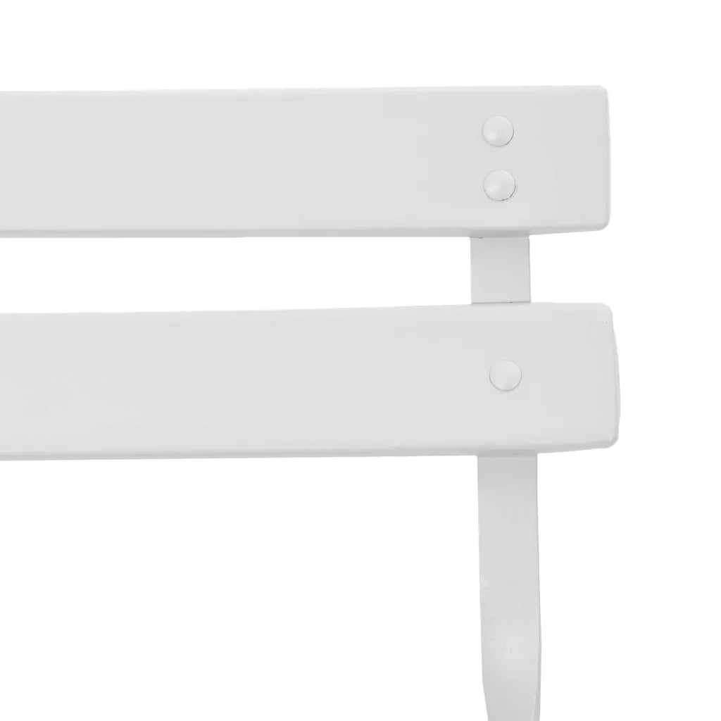 vidaXL Sedia Pieghevole da Giardino 2 pcs Bianco 42 x 46 x 82cm