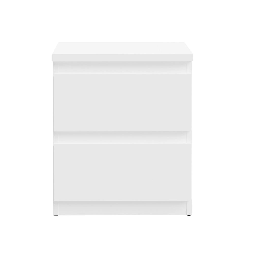 Comodino Morgan 2 cassetti bianco – 41.8x32.2x49.3H