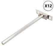 Staffe Mensole Galleggianti 12pz Ã˜12x200 mm Acciaio al Carbonio