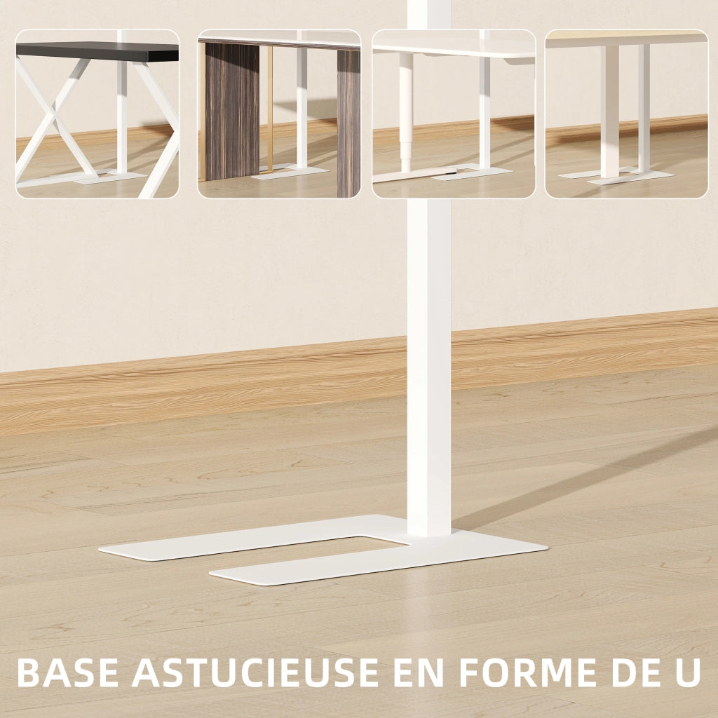 Lampada da terra LED dimmerabile per soggiorno ¨C zephmum ¨C 60x32x196 cm bianca