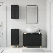 Set di armadietti da bagno in 3 pezzi ARNHEM Nero 3417766