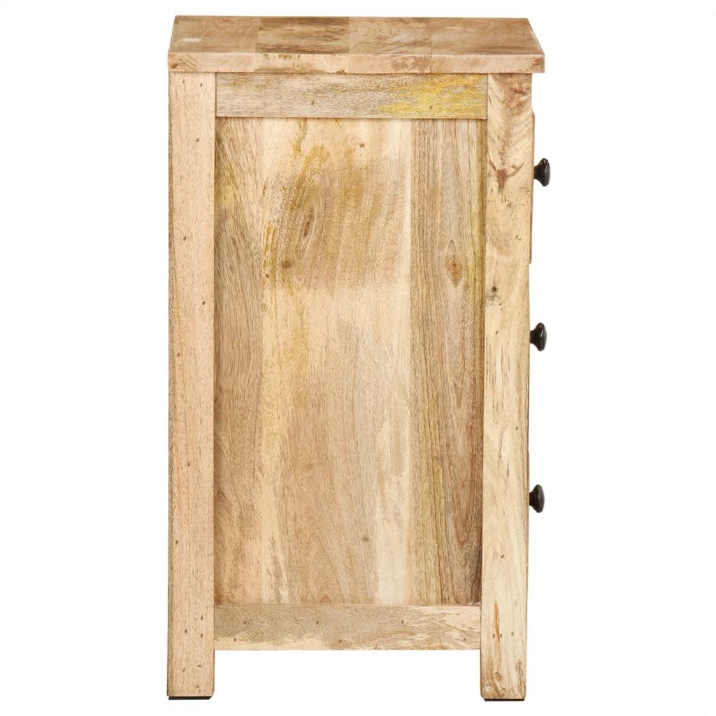 Comodino | Armadio da Notte | Mobiletto da notte 45x35x60 cm in Legno Massello di Mango