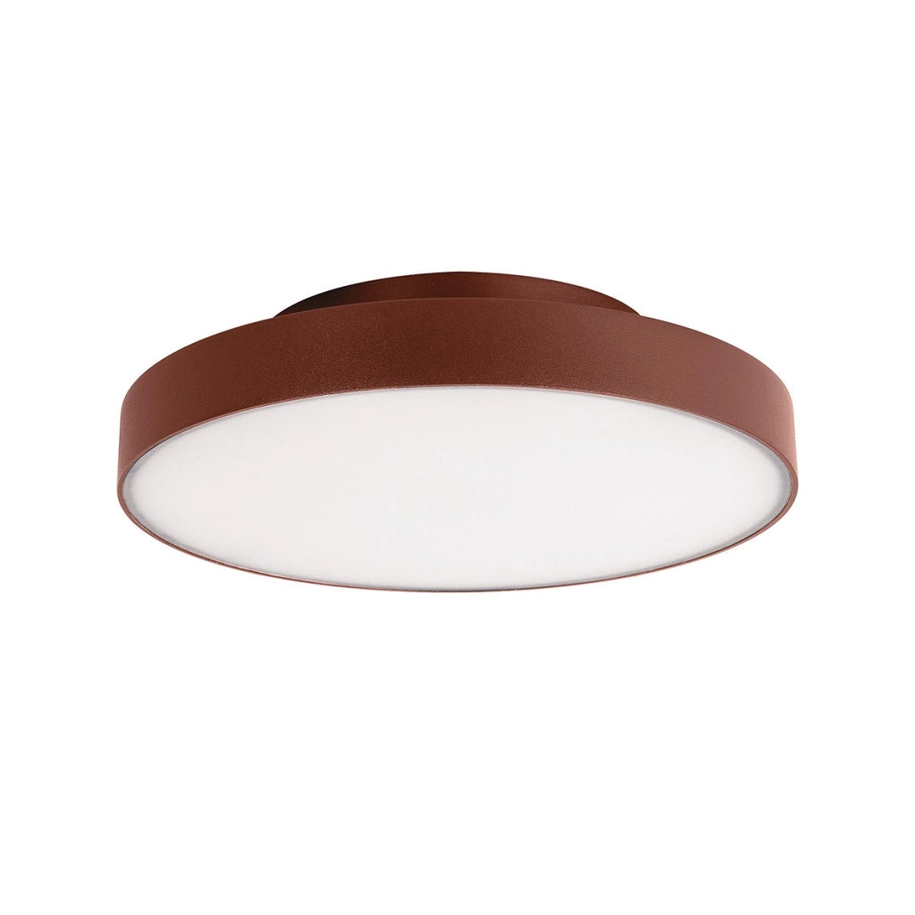 Plafoniera GPL352 Rotonda in Alluminio Marrone - 24W LED CCT Selezionabile 3000K/4000K IP65 - Gealuce per Esterni