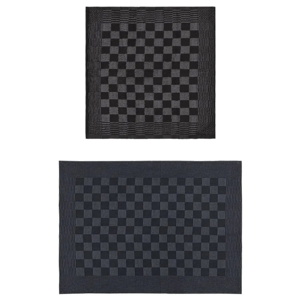 Set Strofinacci 10 pz in Cotone Nero e Grigiocod mxl 97239
