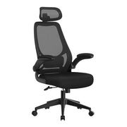 Sedia da ufficio seduta ergonomica girevole braccioli e poggiatesta regolabili tessuto traspirante altezza regolabile nero 12_0005874
