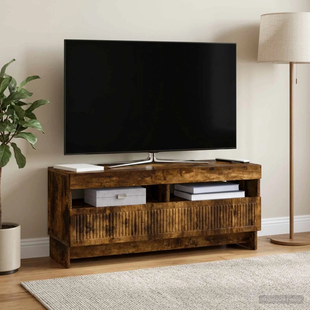 Mobile TV LED Rovere Fumo Legno ingegnerizzato 896110