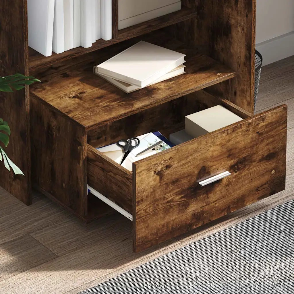 Scrivania Rovere fumé 131,5 x 50 x 106,5 cm Legno multistrato 3337269