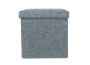 Pouf Contenitore Imbottito Pieghevole Modello Liner Colore Grigio