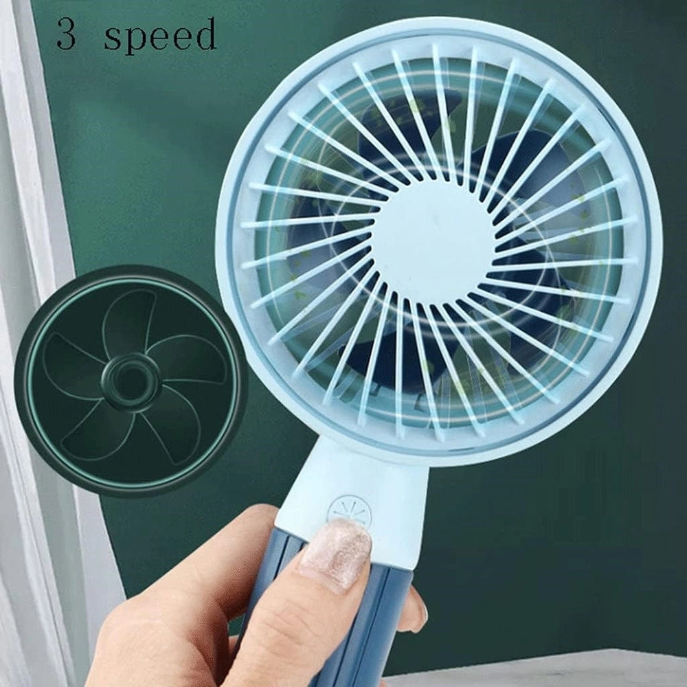 Trade Shop - Mini Ventilatore Usb 3 Velocità Regolabile Portatile Piccola Tascabile Viaggi Ufficio -