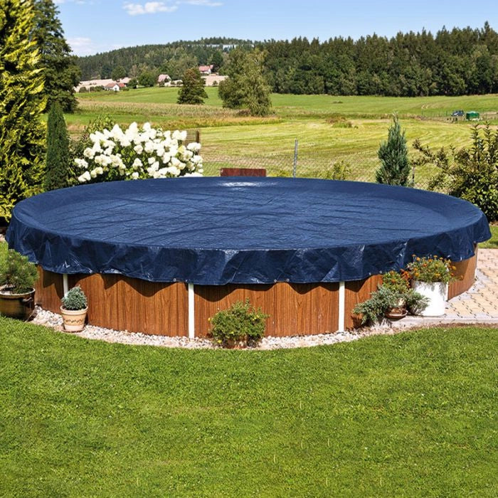 Copertura Invernale  5,30 M Per Piscine Circolari Di  4,60 M - Colore Blu/nero, Spessore 125 Gr/m² Dimensione piscina: Ø 3.60 m