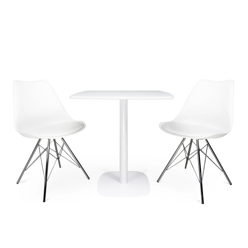 Tavolo quadrato 70x70 cm, tavolo da pranzo bianco - Thomas - TQ08-7.7TH