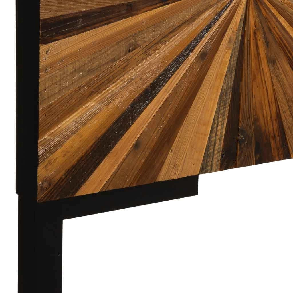 Testiera in legno di recupero marrone 160x7x100h cm