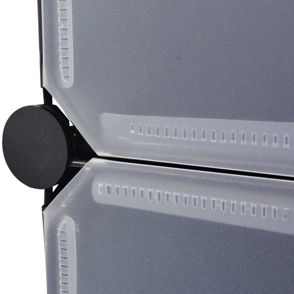 Scarpiera mobiletto portascarpe mobile per ingresso/corridoio/soggiorno con 10 scomparti Nero 02_0021403