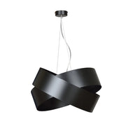 Lampada a sospensione Vieno in acciaio nero opaco