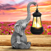 Figurine di Elefante per Giardino, Lampade Solari per Decorazione Esterna con Energia Solare