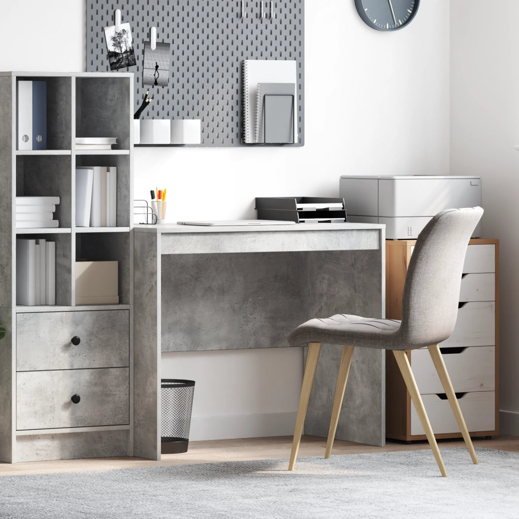 Scrivania per computer Grigio cemento Pannello MDF 90 x 50 x 76 cm