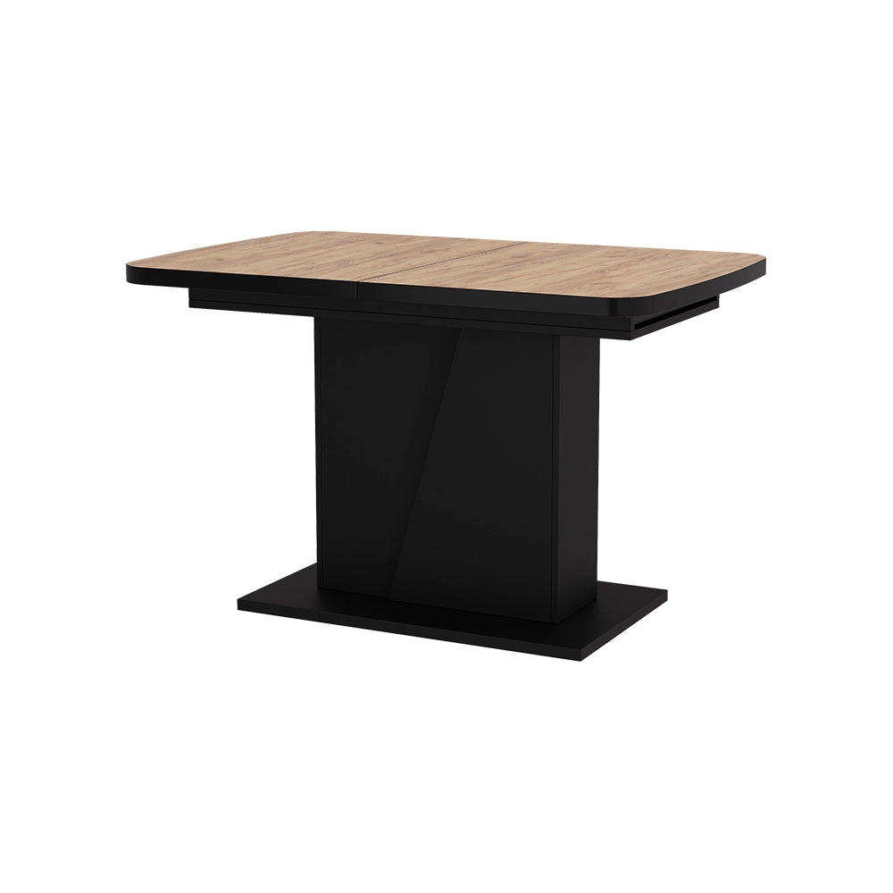 Vicco Tavolo da pranzo Estensibile Rovere nero/oro 120/160 x 80 cm