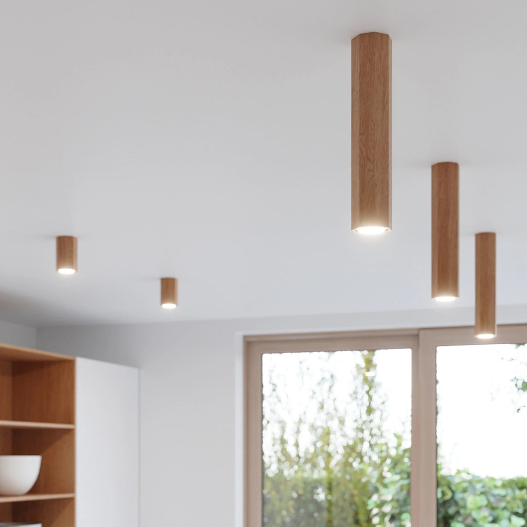 Applique in legno geometrica RUVANO GU10 10W PU.1028