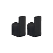 2 Appendiabiti da muro in ottone e Cromall PI27 Gedy serie PIRENEI Nero Opaco
