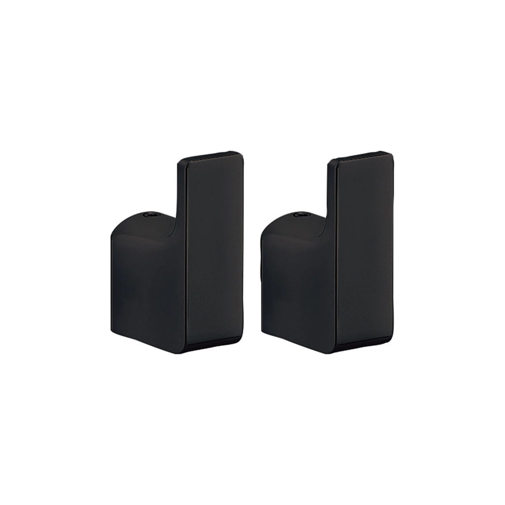 2 Appendiabiti da muro in ottone e Cromall PI27 Gedy serie PIRENEI Nero Opaco