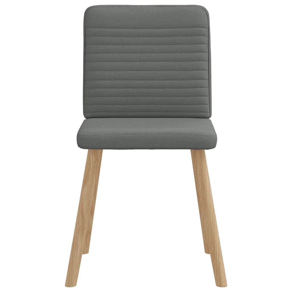 Sedie da Pranzo 4 pz Grigio Scuro in Tessuto 3315245