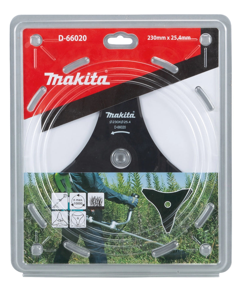 LAMA IN METALLO PER DECESPUGLIATORI MAKITA, 3 DENTI D. 230mm - D-66020