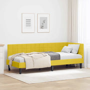 Cornice del letto ad angolo Giallo 80 cm x 200 cm Velluto