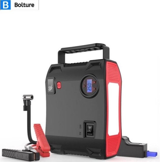 Avviatore per Auto - Booster di Avvio con Compressore - Compressore di Aria per Pneumatici - Assistenza di Avvio - Batteria Portatile