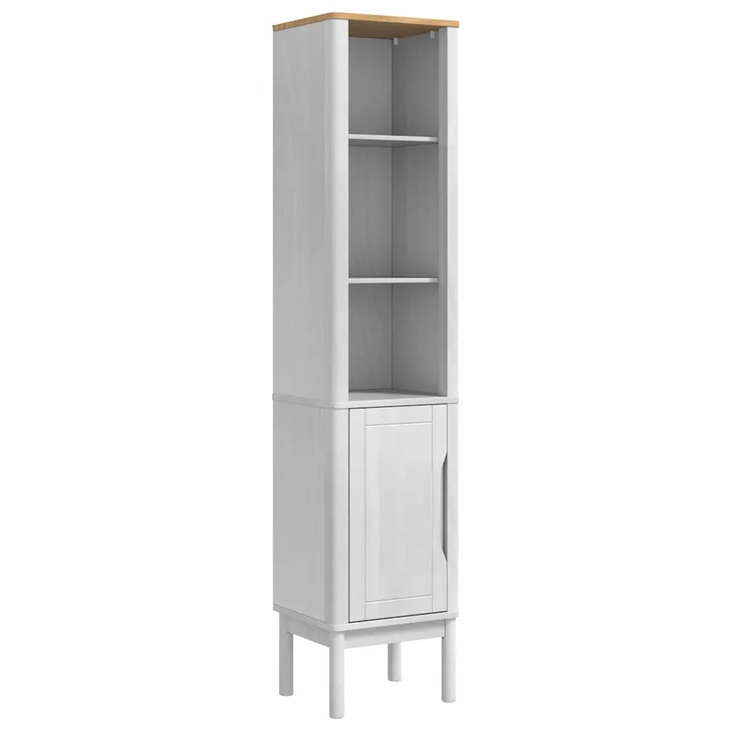 Mobiletto bagno alto con porta FLORO Bianco 35 x 30 x 160 cm