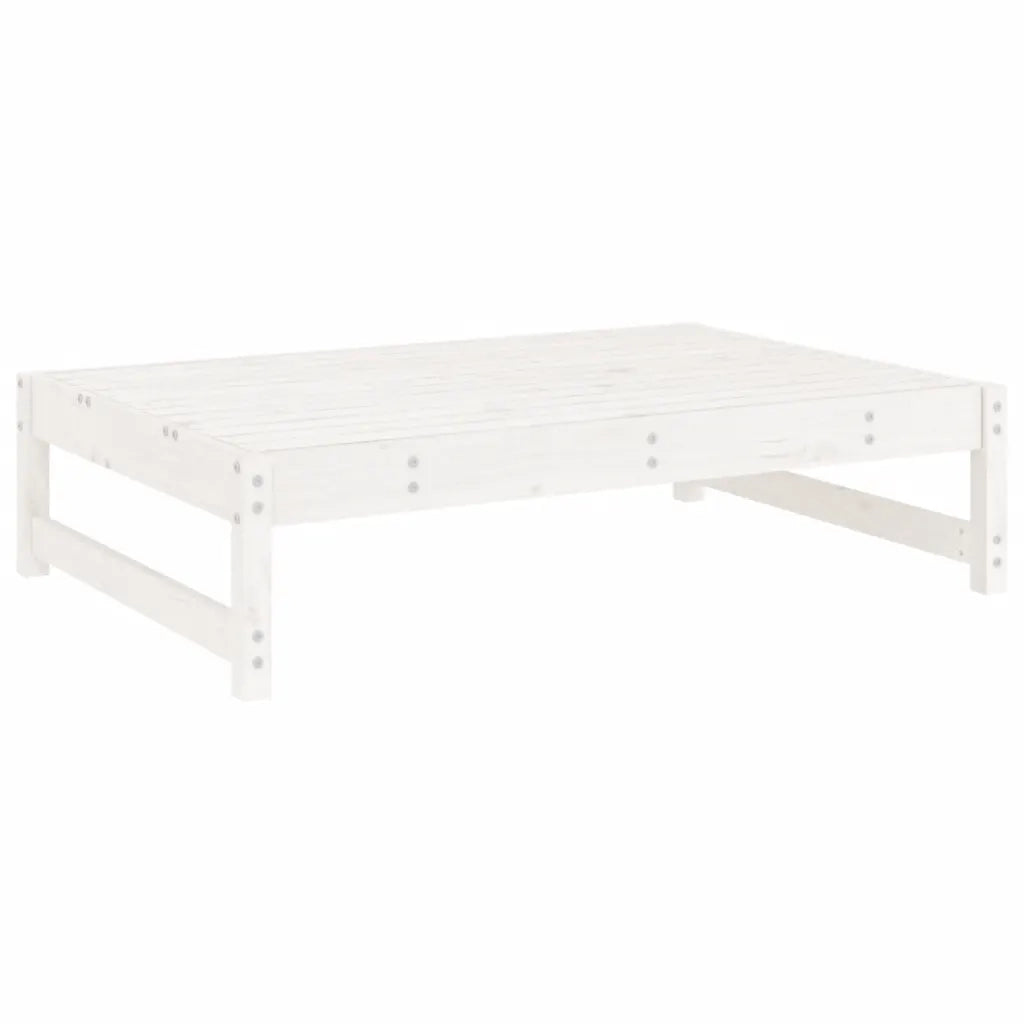 Salotto da Giardino-Set Salotto da Giardino 2 pz Bianco in Legno Massello di Pino