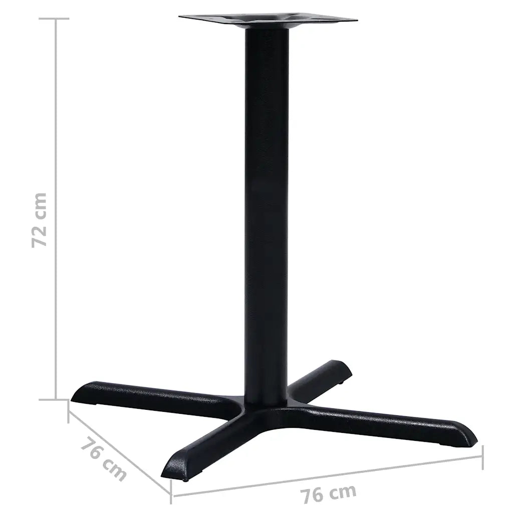 vidaXL Gamba per Tavolino da Bistrò Nero 76x76x72 cm in Ghisa