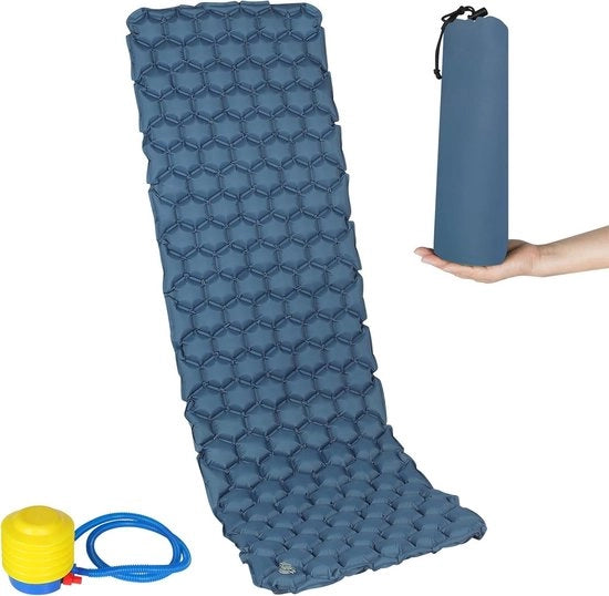 Matrimonio autoinflante - valvola pompa - materasso gonfiabile - outdoor - ultraleggero - impermeabile - antiscivolo - ripiegabile - letto da campeggio - escursioni - portatile - con borsa