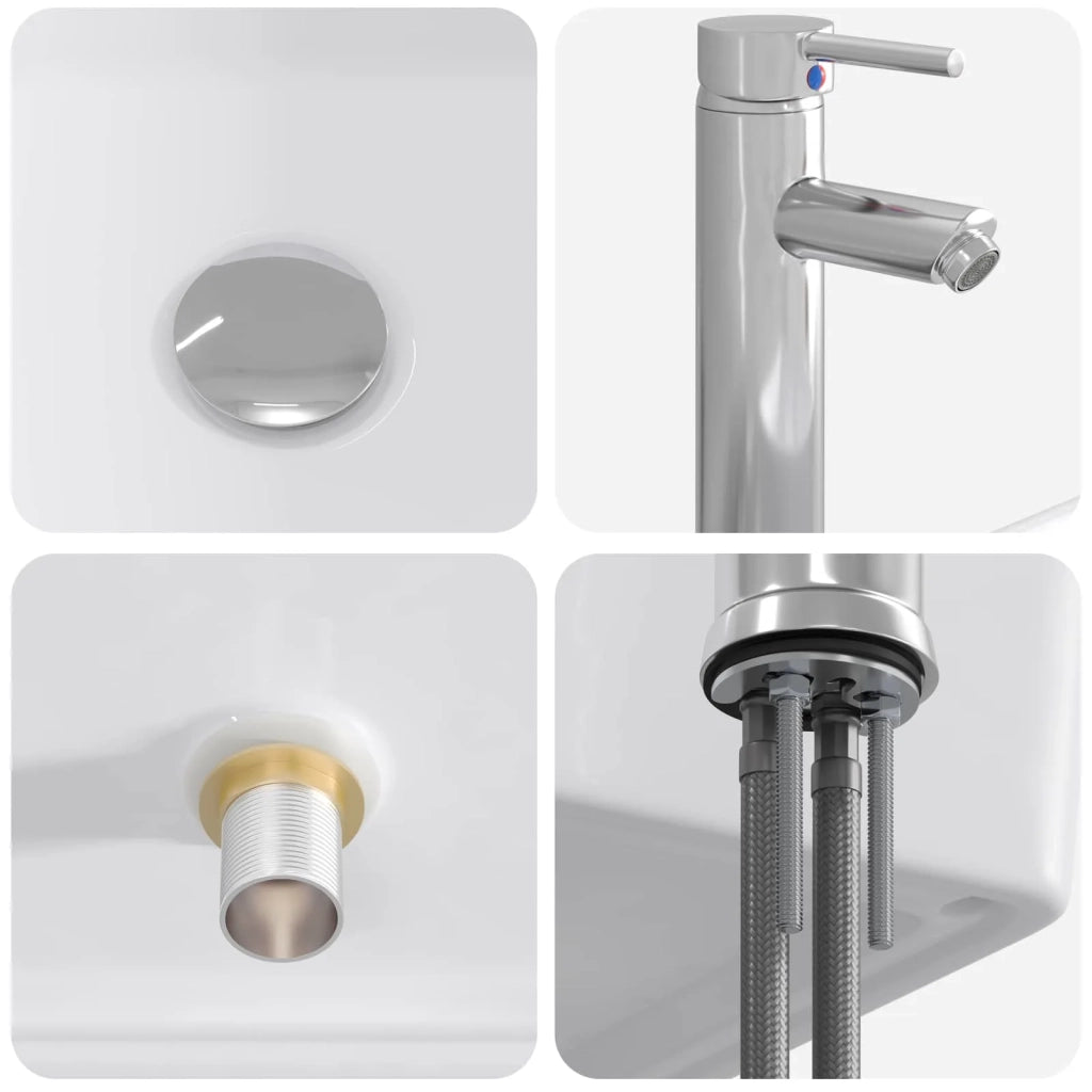 Lavabo da bagno Cromato 40,5 x 30,5 x 13 cm Metallo