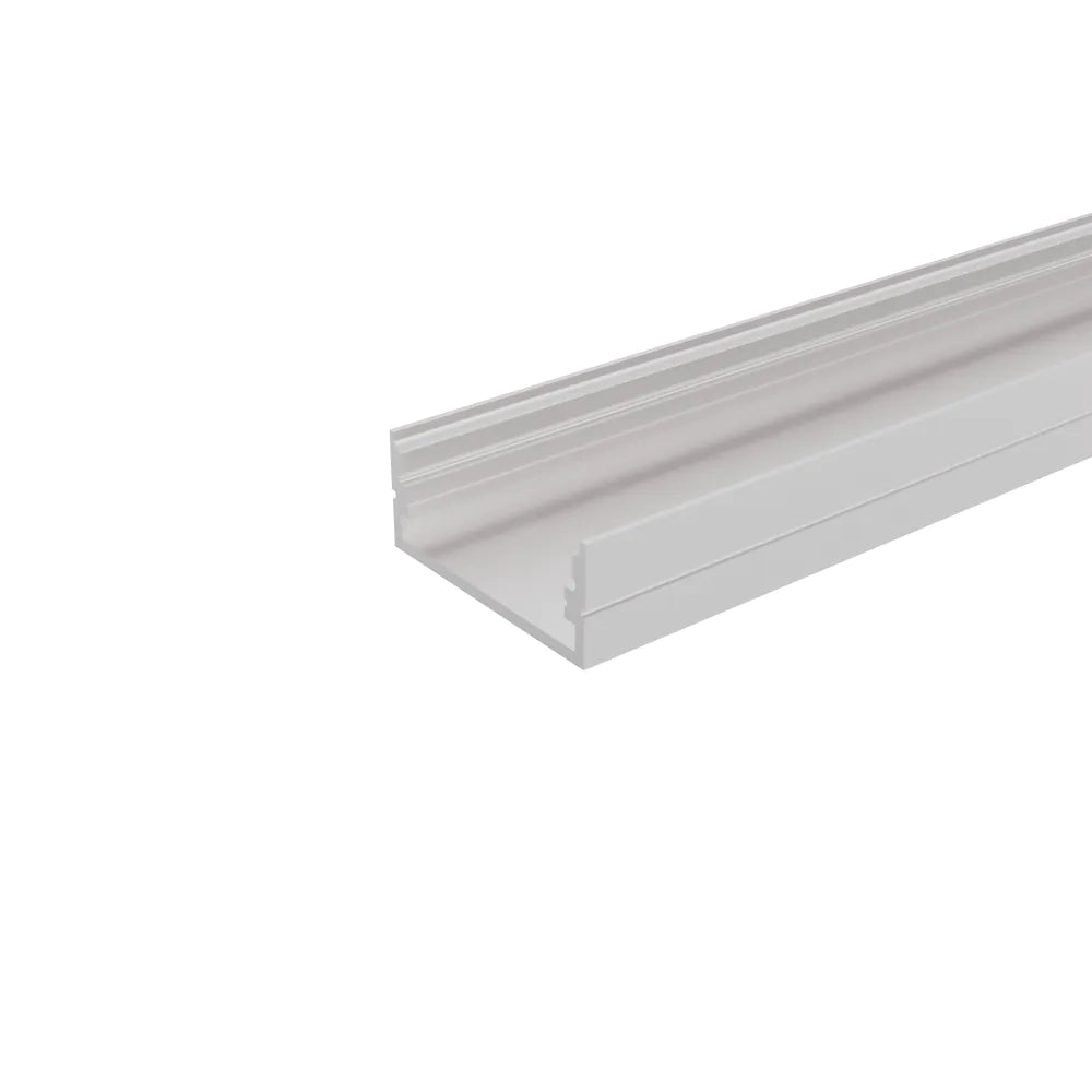 Profilo slim in alluminio bianco 1mt per doppia striscia led