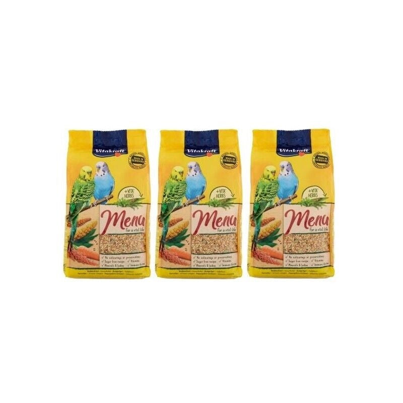 MENU ALIMENTO COMPLETO PER PAPPAGALLINI ONDULATI DA 3 KG