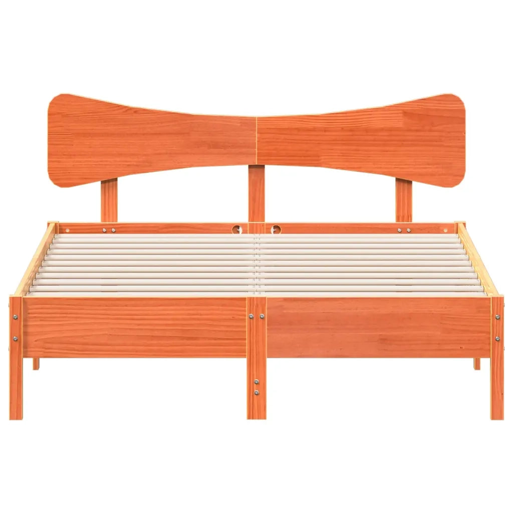 Giroletto senza Materasso Marrone Cera 150x200 cm Legno di Pino