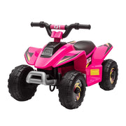 Quad per Bambini Elettrico con Batteria Ricaricabile 6V, e Velocit¨¤ 2.8-4.6km/h, 72x40x45.5 cm, Rosa