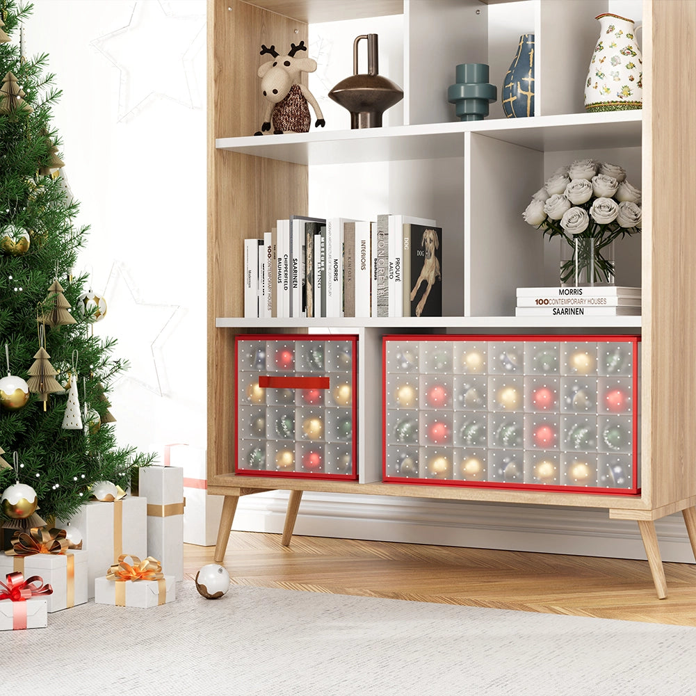 Scatola Decorazioni Natalizie Organizer Addobbi Natalizi Capacità 64 Palline